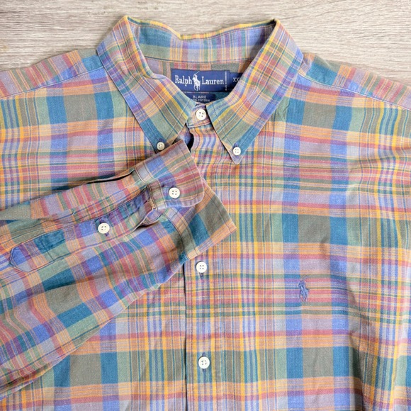Ralph Lauren Other - Ralph Lauren Blaire Plaid Button Down Shirt Men's XXL 100 Cotton Multi Color